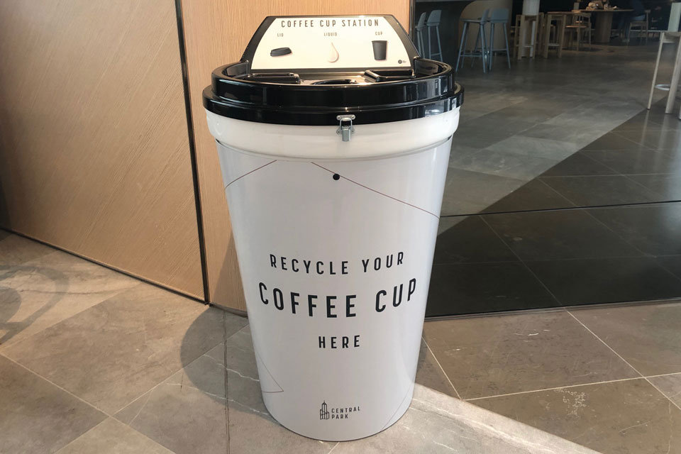 Coffee Cup Recycling Station